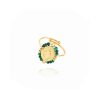 Anillo chapado en oro virgen milagrosa