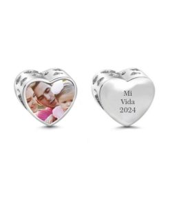 charm personalizado corazon con letra