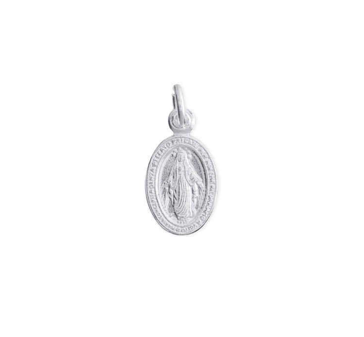 Colgante plata de ley virgen milagrosa 10mm