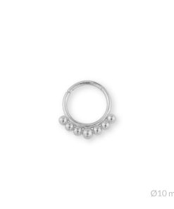Piercing plata bolitas