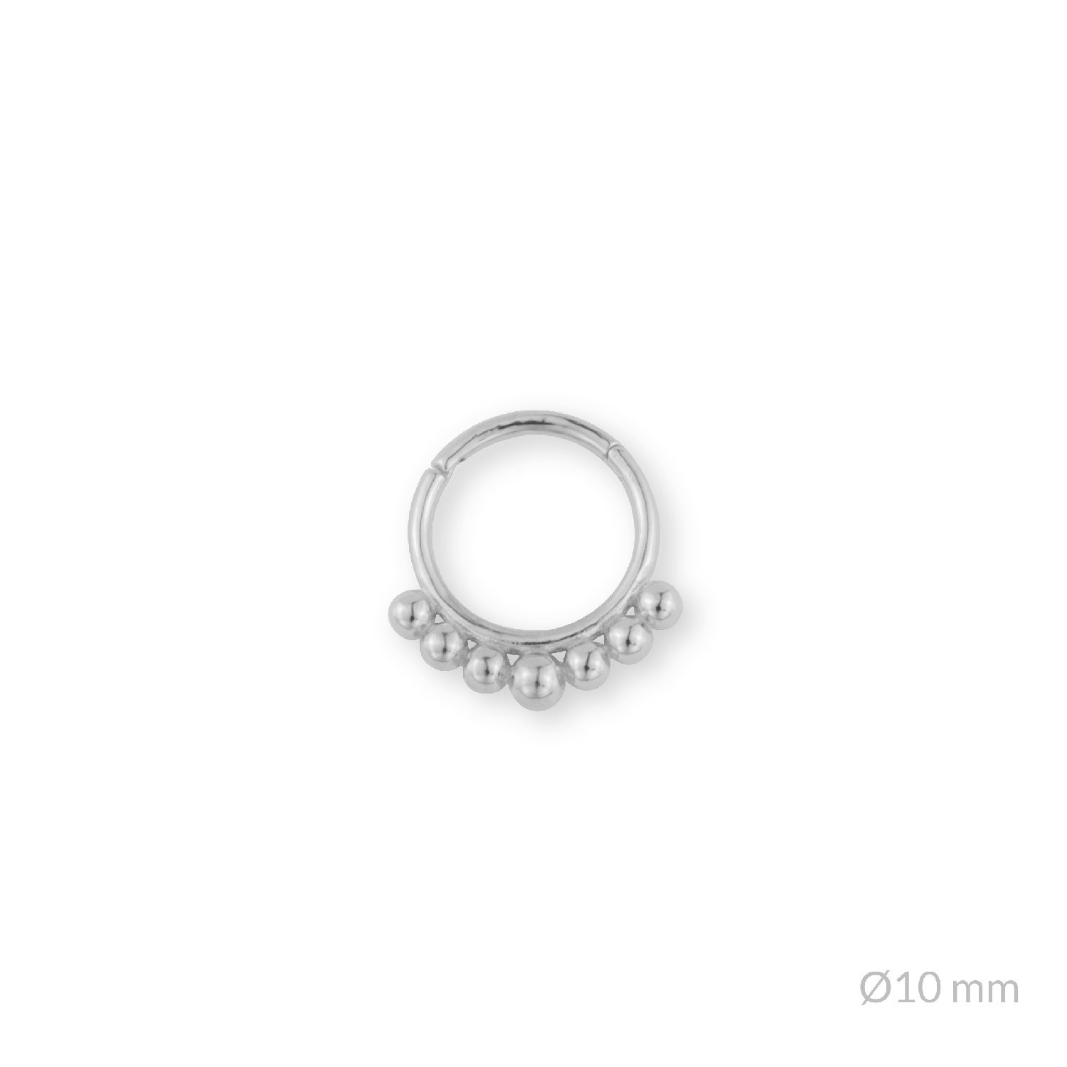 Piercing plata bolitas