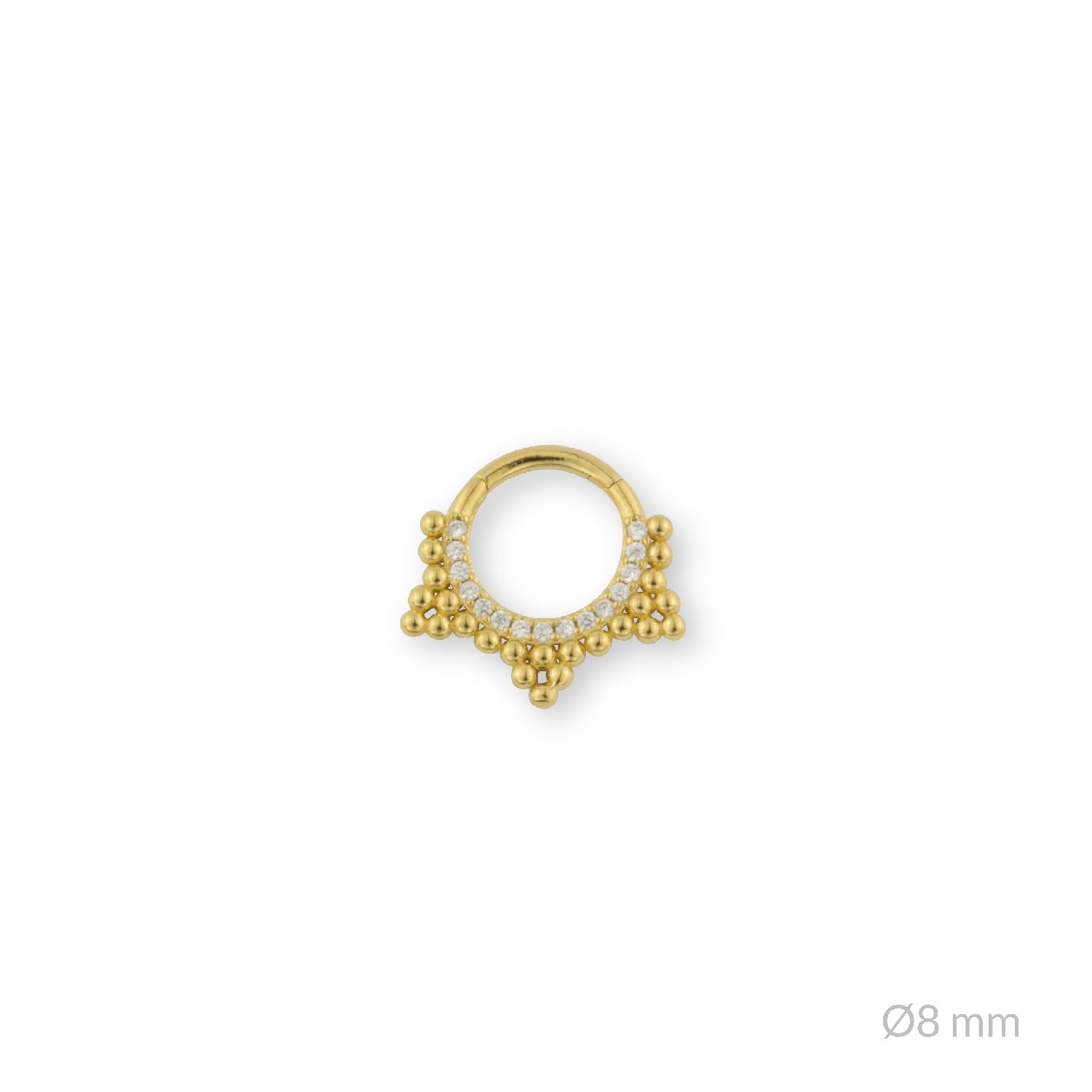 Piercing plata bolitas con piedras