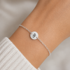 Pulsera plata medalla corazon