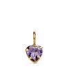 Colgante Oro18k corazon morada
