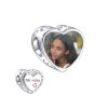 Charm plata con piedra fotografía y nombre