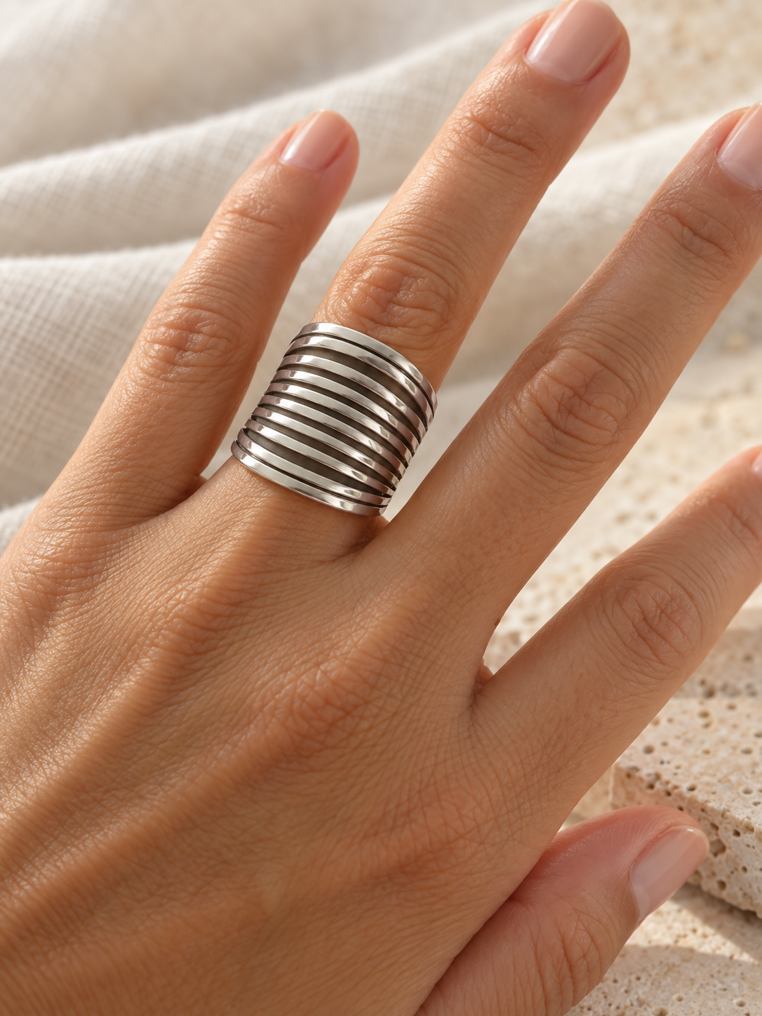 Anillo plata de ley Silvia