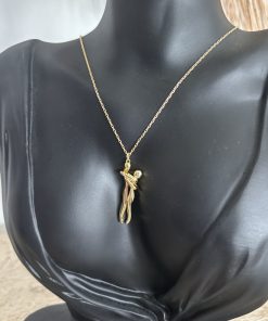 Gargantilla plata chapada abrazo infinito