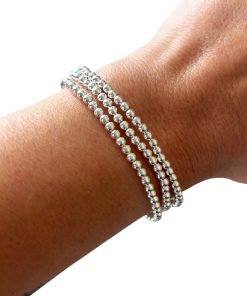 Pulsera plata de ley Bolitas