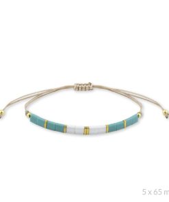 Pulsera plata chapada turquesa