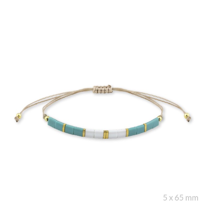 Pulsera plata chapada turquesa