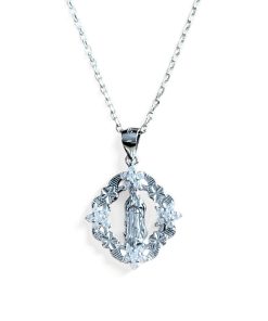Gargantilla plata virgen maria con piedrasGargantilla plata virgen maria con piedras