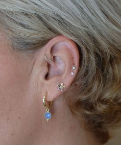Aros plata chapado bali