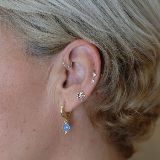 Aros plata chapado bali