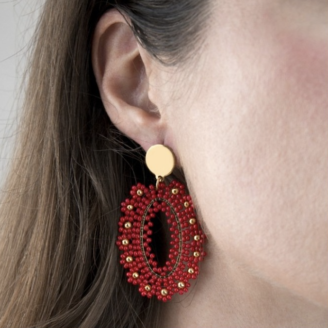 Pendientes acero chapado Bulería