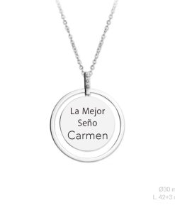 Gargantilla plata piedras personalizada