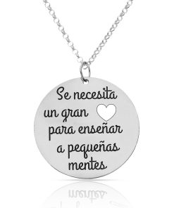 Gargantilla plata profe corazon calado