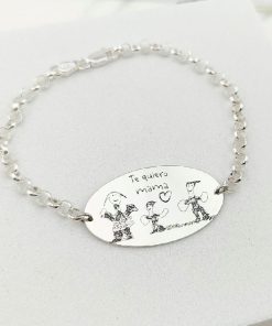 Pulsera plata dibujo