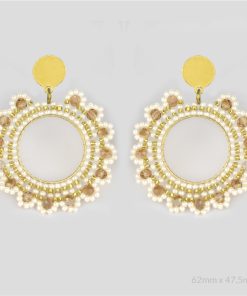 Pendientes acero chapado Alba