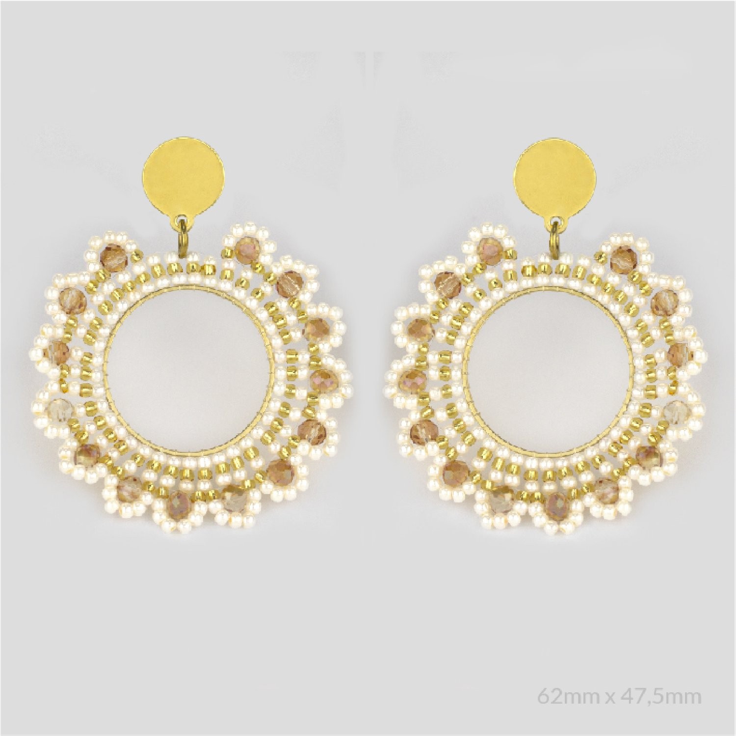 Pendientes acero chapado Alba