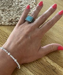 Anillo plata de ley gloria turquesa