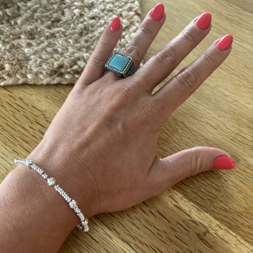 Anillo plata de ley gloria turquesa