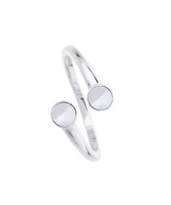Anillo plata de ley leche materna doble