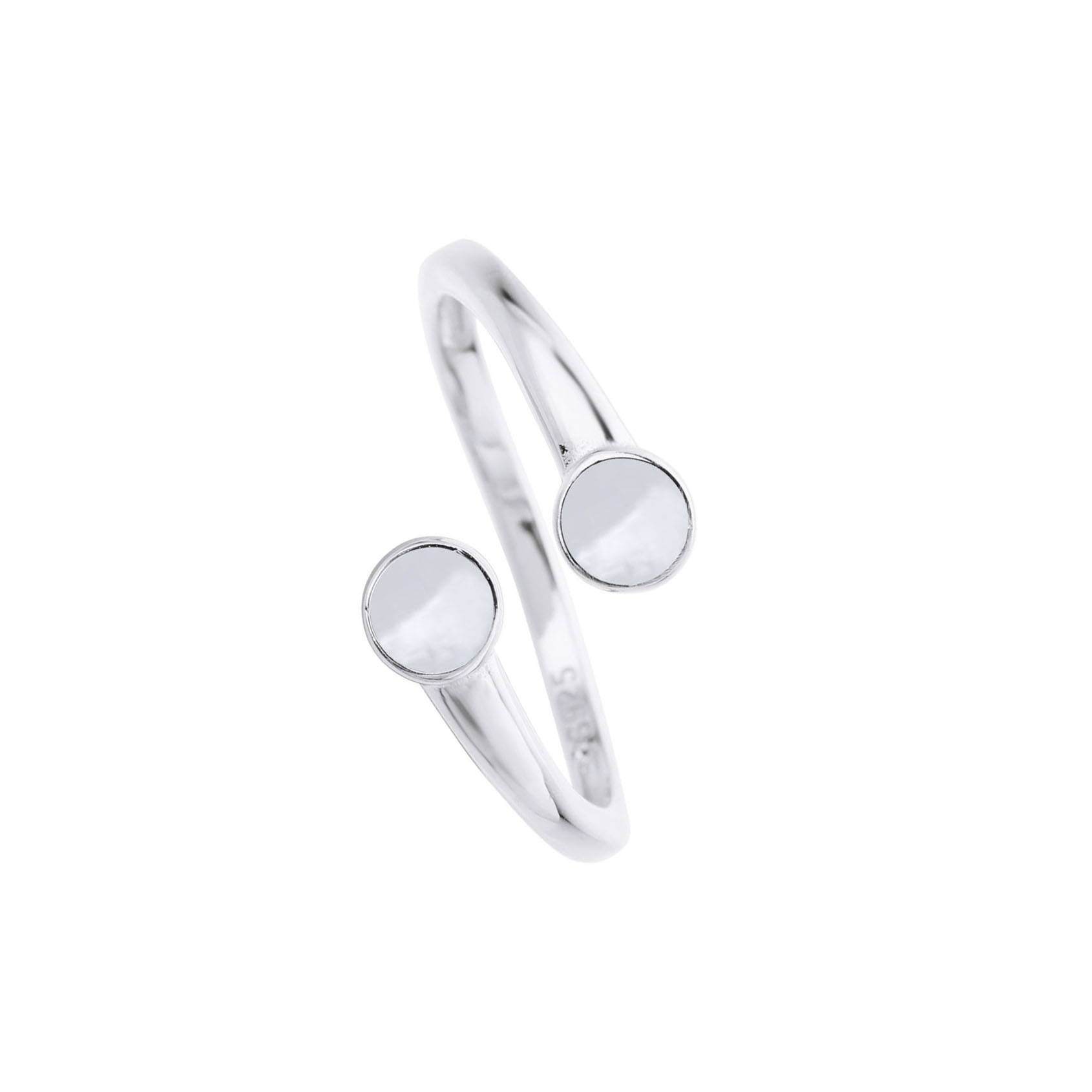 Anillo plata de ley leche materna doble