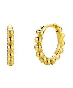 Aros bolitas chapado oro