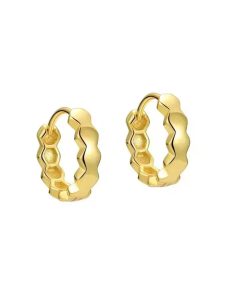 Aros plata chapado oro elisabeth