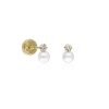 Pendientes Oro 18k bebe perlas cultivadas con circonita