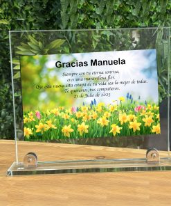 Placa cristal personalizada