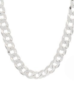 Cadena barbada plata de ley 60 cm 7 mm
