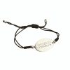 Pulsera coordenadas plata de ley macramé