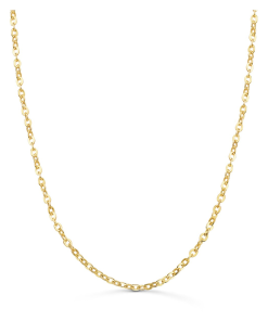 Cadena Plata de ley forzada chapado oro18k