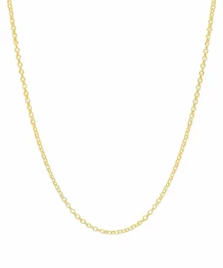 Cadena Plata de ley rolo chapado oro18k