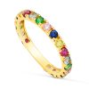 Anillo Oro 18k colores con garras