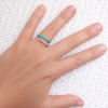 Anillo plata de ley Marian chapado en oro