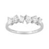 Sortija Oro blanco 18k minimalista con diamantes