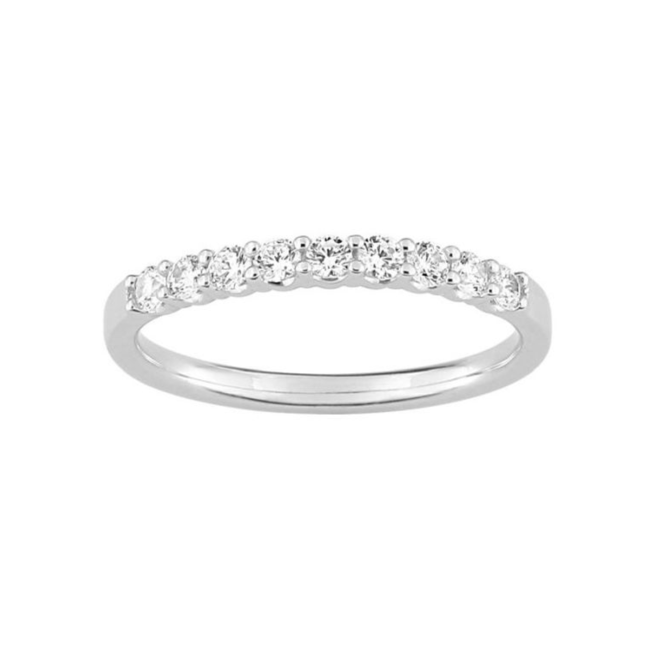 Sortija Oro blanco 18k princesa con diamantes