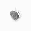 Colgante corazon huella plata de ley