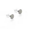 Pendientes ceniza plata de ley