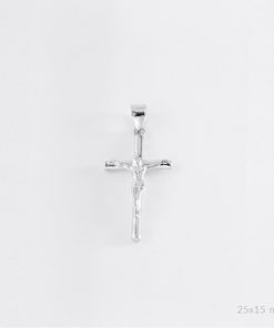 Colgante cruz con cristo plata de ley