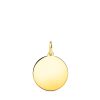 Medalla disco Oro 18k 14 mm liso