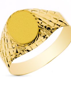 Sello oro 9K amarillo cadete hueco tallado