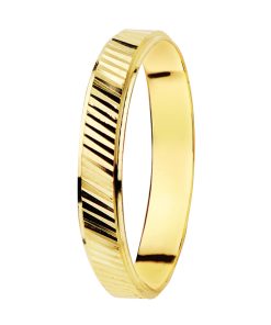 Alianza oro 9k amarillo tallada 3 mm