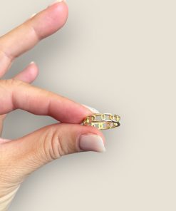 Anillos plata de ley chapado oro 18k brenda