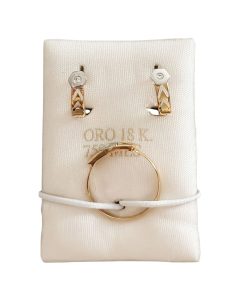 Juego comunión oro 18k bicolor