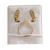 Juego comunión oro 18k hoja