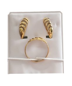 Juego comunión oro 18k hoja