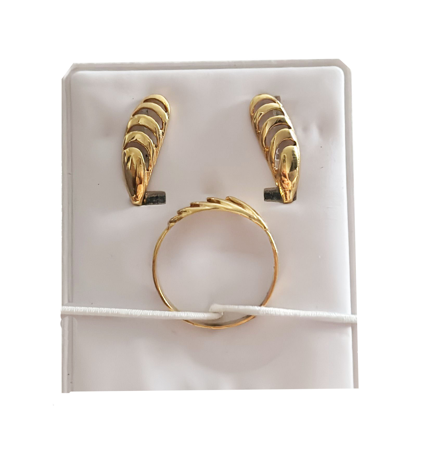 Juego comunión oro 18k hoja